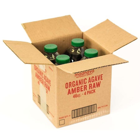 Madhava Madhava Organic Amber Raw Agave 46 oz., PK4 20046-4